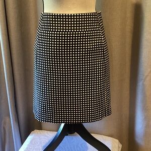 LOFT black and white polka dot mini skirt, size 4